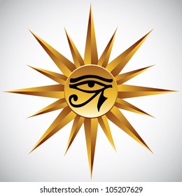 The eye of Ra vector symbol.