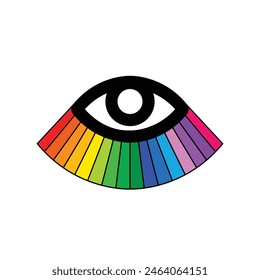 eye rainbow logo abstract symbol