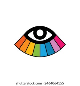 eye rainbow logo abstract symbol