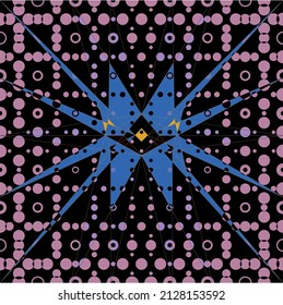 Eye with rays abstract geometric illustration
