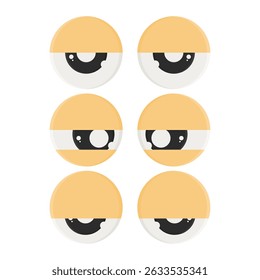 Vector de la reacción del ojo en el fondo blanco. Icono de la visión. Colección ocular simple.
