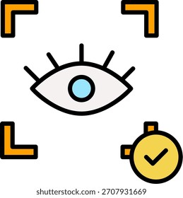 Icono de reconocimiento de ojos símbolo de arte signo
