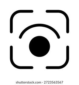 Icono de reconocimiento de ojos Ilustración de diseño de símbolo de Vector