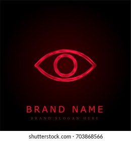 Eye red chromium metallic logo