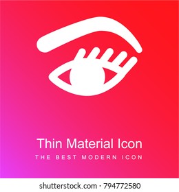 Eye red and pink gradient material white icon minimal design