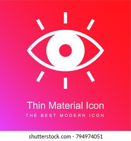 Eye red and pink gradient material white icon minimal design