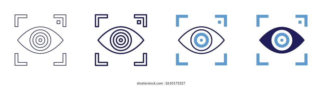 Eye redness overnight icon in 4 different styles. Thin Line, Line, Bold Line, Duotone. Duotone style. Editable stroke.