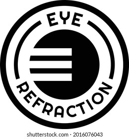 Eye Refraction logo vector illustration Emblem symbol simple design abstract icon silhoutte
