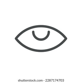 Eye related icon outline and linear vector.