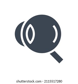 Icono De Glifo Vector Relacionado Con Ojos. Señal ocular. Aislado en fondo blanco