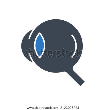 Eye Related Vector Glyph Icon. Eye sign. Isolated on White Background