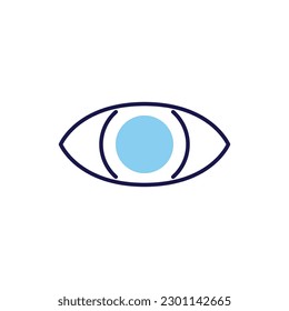Icono de línea vectorial relacionado con los ojos. Aislado sobre fondo blanco. Ilustración vectorial. Trazo editable