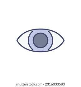 Eye related vector line icon. Isolated on white background. Vector illustration. Editable stroke