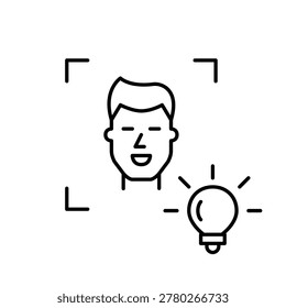 Eye and renew arrows. Vision update, eye refresh, sight renewal. Pixel perfect, editable stroke vector icon