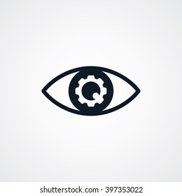 eye repair - fix eye setting symbol theme vector art illustration
