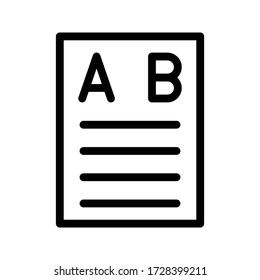 eye report vector thin line icon 