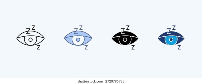 Eye Rest Multiple Icon Illustration Vector