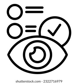 Eye review icon outline vector. Positive help. Client app