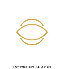 Eye in the ring logo isolated on white background