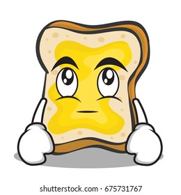 Eye roll face bread character cartoon