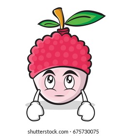 Eye roll face lychee cartoon character style