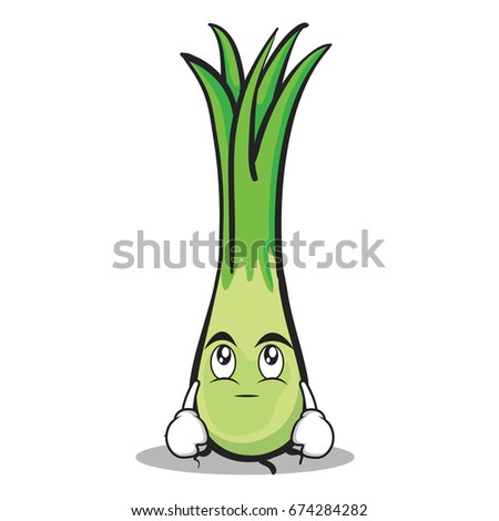 Eye roll leek character cartoon