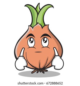 Eye roll onion character cartoon