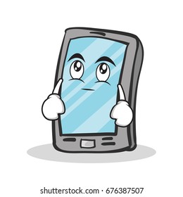 Eye Roll Smartphone Cartoon Character Stock Vector (Royalty Free) 676387507