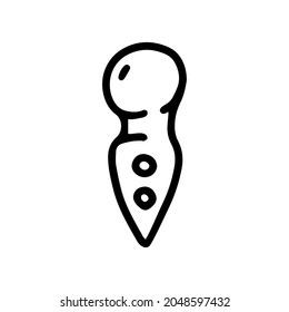 eye roller massager line vector doodle simple icon