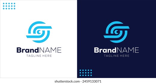 Concepto de diseño de logotipo de Eye S, inspiración de diseño, Vector
