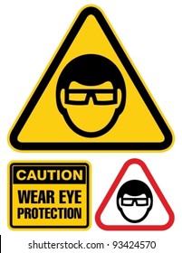 Eye Safety Warning Sign.