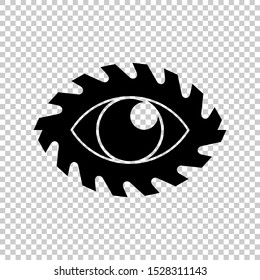 eye saws icon design flat vector illustration