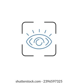 Eye Scan concept line icon. Simple element illustration.Eye Scan concept outline symbol design.