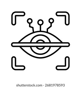 Eye Scan doodle icono eps 10 archivo