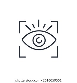 eye scan icon collection .design style with background