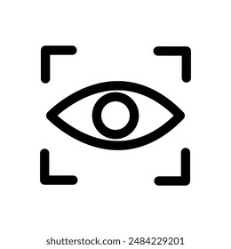 Eye scan icon design in filled and outlined style