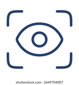 Eye Scan Symbol flache Illustration Umriss Logo