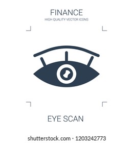 eye scan icon. high quality filled eye scan icon on white background. from finance collection flat trendy vector eye scan symbol. use for web and mobile