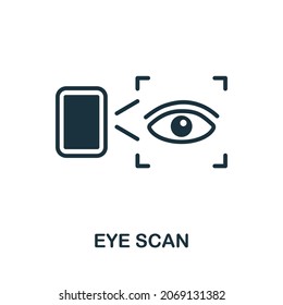 Eye Scan icon. Monochrome sign from technology collection. Creative Eye Scan icon illustration for web design, infographics and more