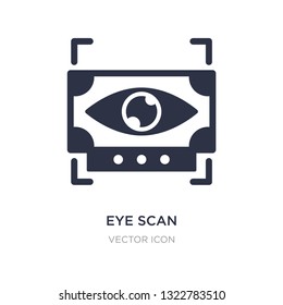 eye scan icon on white background. Simple element illustration from Future technology concept. eye scan sign icon symbol design.
