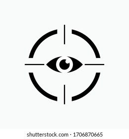Eye Scan Icon. Retina Check Symbol.