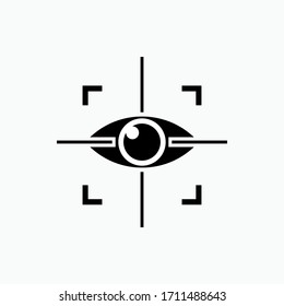 Eye Scan Icon. Retina Check Symbol.