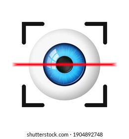 Eye scan icon. Retina scan concept. Black security lock logo. Vector illustration