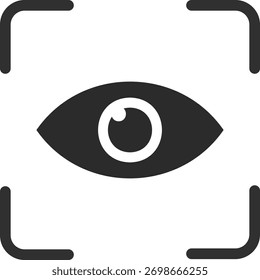 Conjunto de iconos de escaneo ocular. Escaneando los iconos de los ojos colección. Símbolo del escáner ocular. Signo de verificación de autenticación digital