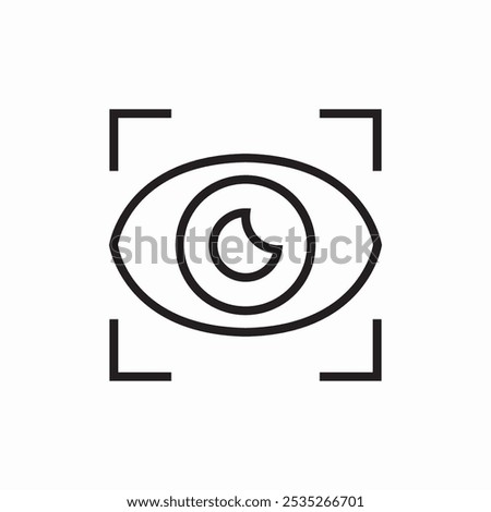 eye scan icon sign vector