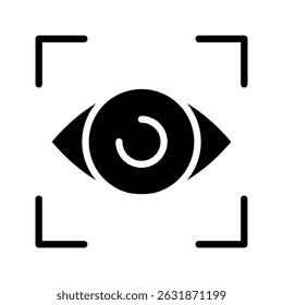 Eye Scan Icon. Simple eye scan icons for social media, apps and web design.
