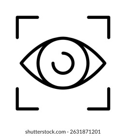 Eye Scan Icon. Simple eye scan icons for social media, apps and web design.