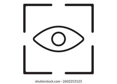 Eye Scan icon. Simple eye scan icon for social media, app, and web design. Vector illustration, EPS 10.