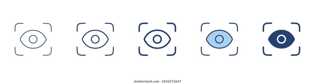 Icono de escaneo ocular Conjunto de símbolos colección