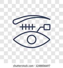 Eye scan icon. Trendy linear Eye scan logo concept on transparent background from Artificial Intellegence and Future Technology collection